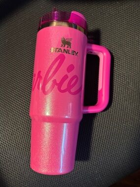Stanley Pink Glitter Barbie Travel Mug with Handle 30 oz
